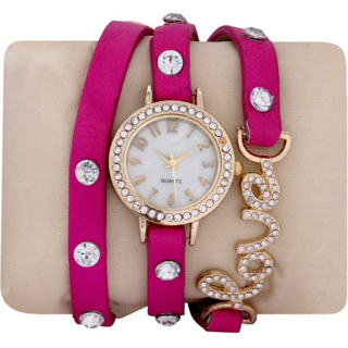 designer pink love wedding watch for girl by denisha