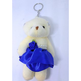 blue teddy bear keychain