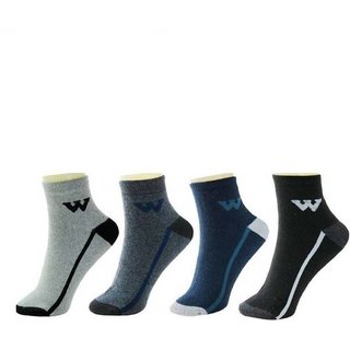 DDH Men's Ankle Length Socks  (Pack of 4)-W