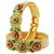 Aabhu Florel Kundan Studded Antique Gold Plated Bangle kada Bracelet Set Jewellery for Women Girl