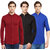 Black Bee Chinese Collar Poly-Cotton Shirt for Men Pack Of 3