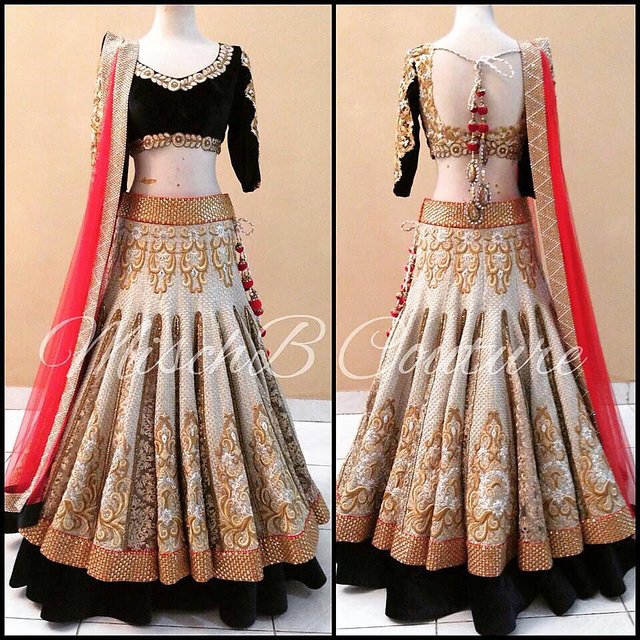 Buy Occeanus Amazing Yellow Net Designer lehenga choli Online @ ₹1299 from  ShopClues