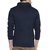 Campus Sutra Navy Blue Mens Shawl Neck Printed Sweatshirt