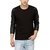 Campus Sutra Men Full Sleeve Arm Patch T-Shirt