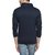 Campus Sutra Navy Blue Mens Shawl Neck Sweatshirt with Pocket