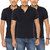 Campus Sutra Mens Polo (Pack of 3) (Blue)