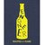 Campus Sutra Navy Blue Mens Printed Hoodie