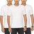 Campus Sutra Mens Round Neck T-Shirt (Pack of 3) (White)