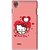 Snooky Printed Pinky Kitty Mobile Back Cover For Lava Iris 800 - Pink
