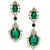 Anuradha Art Green Finish Studded White Colour Shimmering Stone Party Wear Long Fancy Earrings For Women/Girls