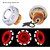 AutoSun Projector Lamp Led headlight Lens projector ( High beam, Low Beam, Flasher function) For - All Bikes (Red And Wihte)