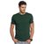 Zorchee Men's Round Neck Half Sleeve Cotton T-Shirts - Green