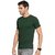 Zorchee Men's Round Neck Half Sleeve Cotton T-Shirts - Green