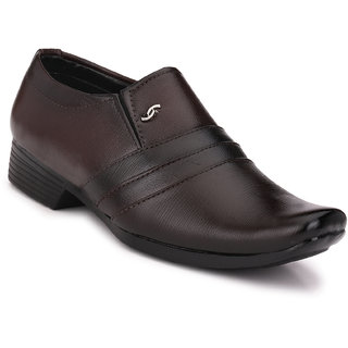 Woxer Men's Brown Formal Slip On Shoe