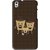 Snooky Printed Wake Up Coffee Mobile Back Cover For HTC Desire 816 - Brown