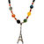JewelMaze Gold Plated Multicolour Beads And Austrian Stone Eiffel Tower Design Necklace -AAB1754