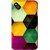 Snooky Printed Hexagon Mobile Back Cover For Micromax Bolt D303 - Multi