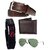 Combo of Aviator Sunglass, Belt, Wallet and LED watch by Home Fluent