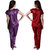 Senslife Maroon  Purple Nightwear Combo Set of 2 Night Suits Top  Pajama Set SLCOM001A