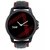 Hwt black dail black leather strap watch for mens