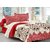 Welhouse Cotton Traditional  Red Double Bedsheet with 2 Contrast Pillow Covers(TC-129)DLA-03