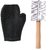 W9 High Quality Wooden Handle Steel Needles Rake Comb Hairbrush With Free Bathing Gloves for Dogs Cat
