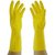 Primeway Rubberex Flocklined Rubber Hand Gloves, Medium, 1 Pair, Yellow