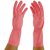 Primeway Rubberex Flocklined Rubber Hand Gloves, Medium, 1 Pair, Pink