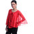 Timbre Women Partywear  Red Cape Top With Inner Lining
