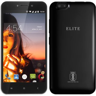 Swipe Elite Dual (5 Inch, 4G Volte, 1GB + 8GB, 8MP+ 2MP Dual Camera, 5MP, 3000mAh Battery, Black)