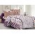 Welhouse Cotton Polka White Double Bedsheet with 2 Contrast Pillow Covers(TC-129)DLA-028