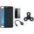 Motorola Moto G4 Plus Back Cover with Spinner, Tempered Glass and OTG Cable