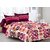 Welhouse Cotton Polka White Double Bedsheet with 2 Contrast Pillow Covers(TC-129)DLA-034