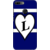Coberta Case Designer Printed Back Cover For Huawei Honor 9 Lite - Blue Stripped Heart Letter L Design