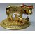 Gold Plated-cow and calf / Kamdhenu Cow idol for puja, home decor, gifting, showpiece.