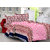 Valtellina Cotton Traditional  Pink Double Bedsheet with 2 Contrast Pillow Covers(TC-129)DLA-023