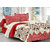 Valtellina Cotton Traditional  Red Double Bedsheet with 2 Contrast Pillow Covers(TC-129)DLA-03