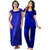 Women's Satin Top and Pyjama Night Suit (Free Size)