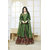 Trishulom Women's Green Silk Long Indo Western Suit