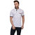 Gents Bird Printed Collar White HS T-shirt