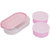 3in1 Pink Container-2 Plastic container1 chappati tray