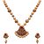 Aabhu Gold Plated Necklace Jewllery Set Haram Mala With Earrings Jewellery For Girls Women