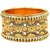 Aabhu American Diamond Pearl Studded Antique Gold Plated Antique Bangle kada Bracelet Jewellery For Women And Girl