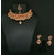 JewelMaze AD Stone Choker Copper Necklace Set With Maang Tikka-FAP0134A