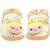 Neska Moda Baby Boys And Girls Soft Cream Cotton Fur Booties For 0 To 12 Month BT105