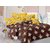 Valtellina Cotton Floral Brown Double Bedsheet with 2 Contrast Pillow Covers(TC-129)ZBA-05