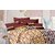 Welhouse Cotton Polka Brown Double Bedsheet with 2 Contrast Pillow Covers(TC-129)ZBA-08