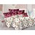 Welhouse Cotton Floral White Double Bedsheet with 2 Contrast Pillow Covers(TC-129)ZBA-015