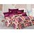 Welhouse Cotton Polka White Double Bedsheet with 2 Contrast Pillow Covers(TC-129)ZBA-034