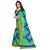 Meia Green & Blue Bhagalpuri Silk Printed Saree With Blouse